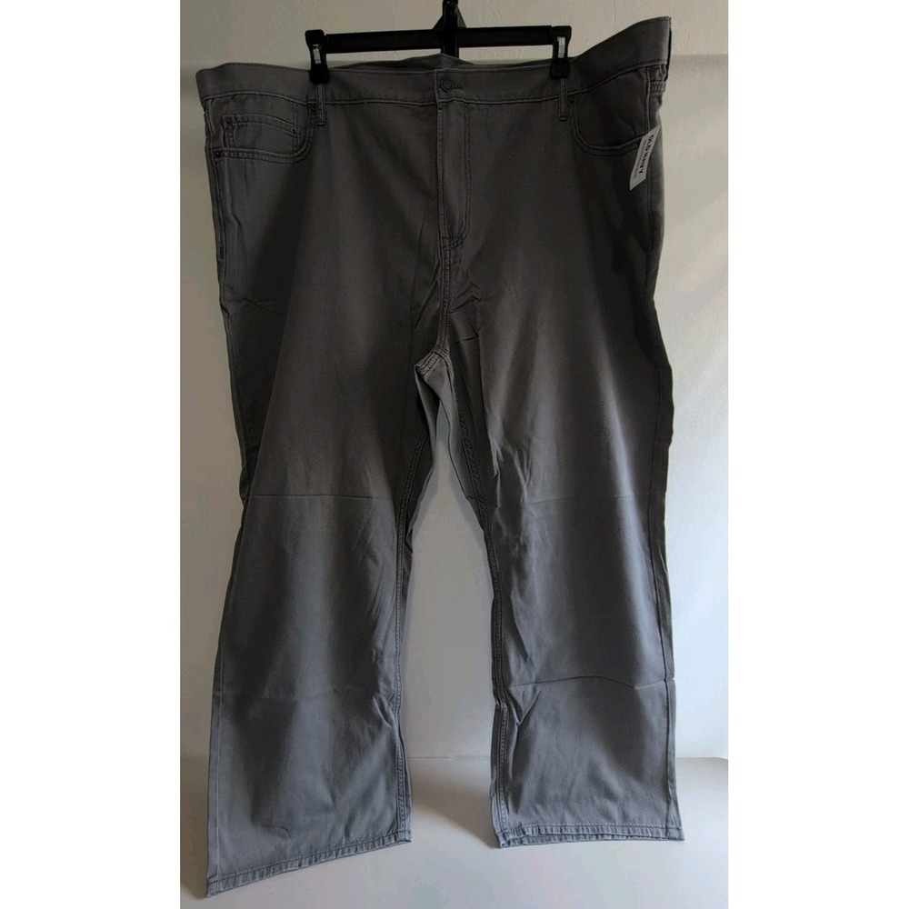 Old Navy Men's Straight Fit Gray Work Pants Size 52×30 100% Cotton NWT